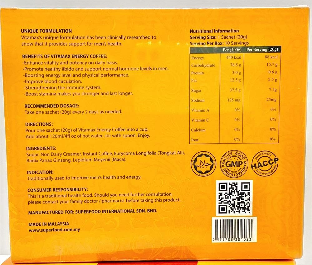 Vitamax Doubleshot Enerji Kahve 10' lu Kutu - Görsel 2
